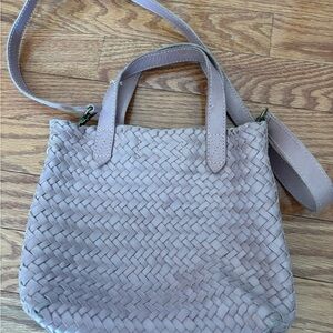 Madewell Woven Crossbody Bag in Taupe